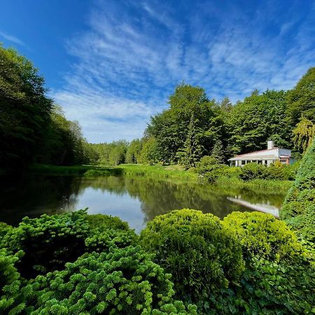Domek W Glebi Lasu Nad Stawem Wierszyno Exterior foto